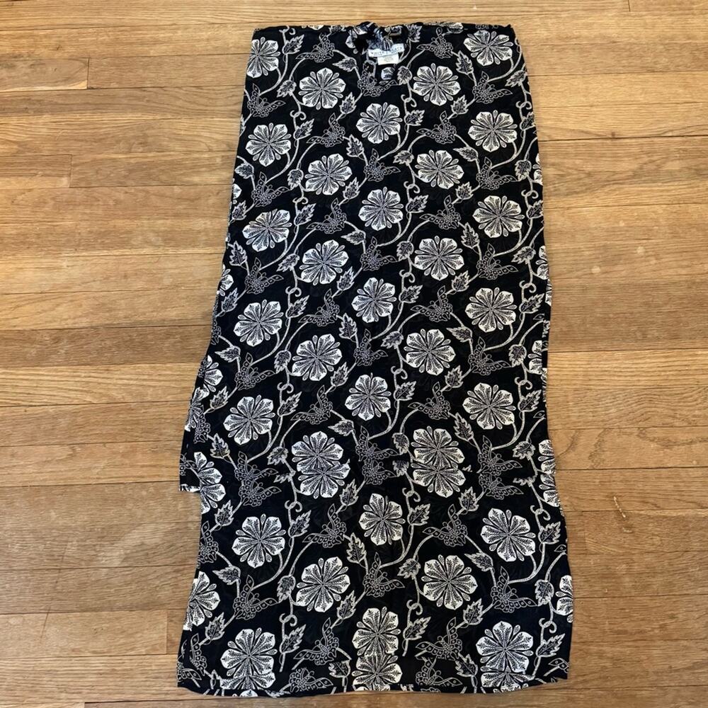 White House Black Market black tan maxi bare shoulder beach swim cover sz S
b36